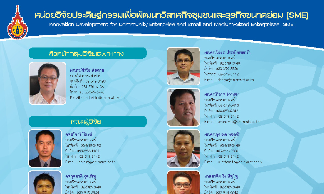 15.Innovation Development for Community Enterprise and Small and Medium-Size Enterprises (SME)