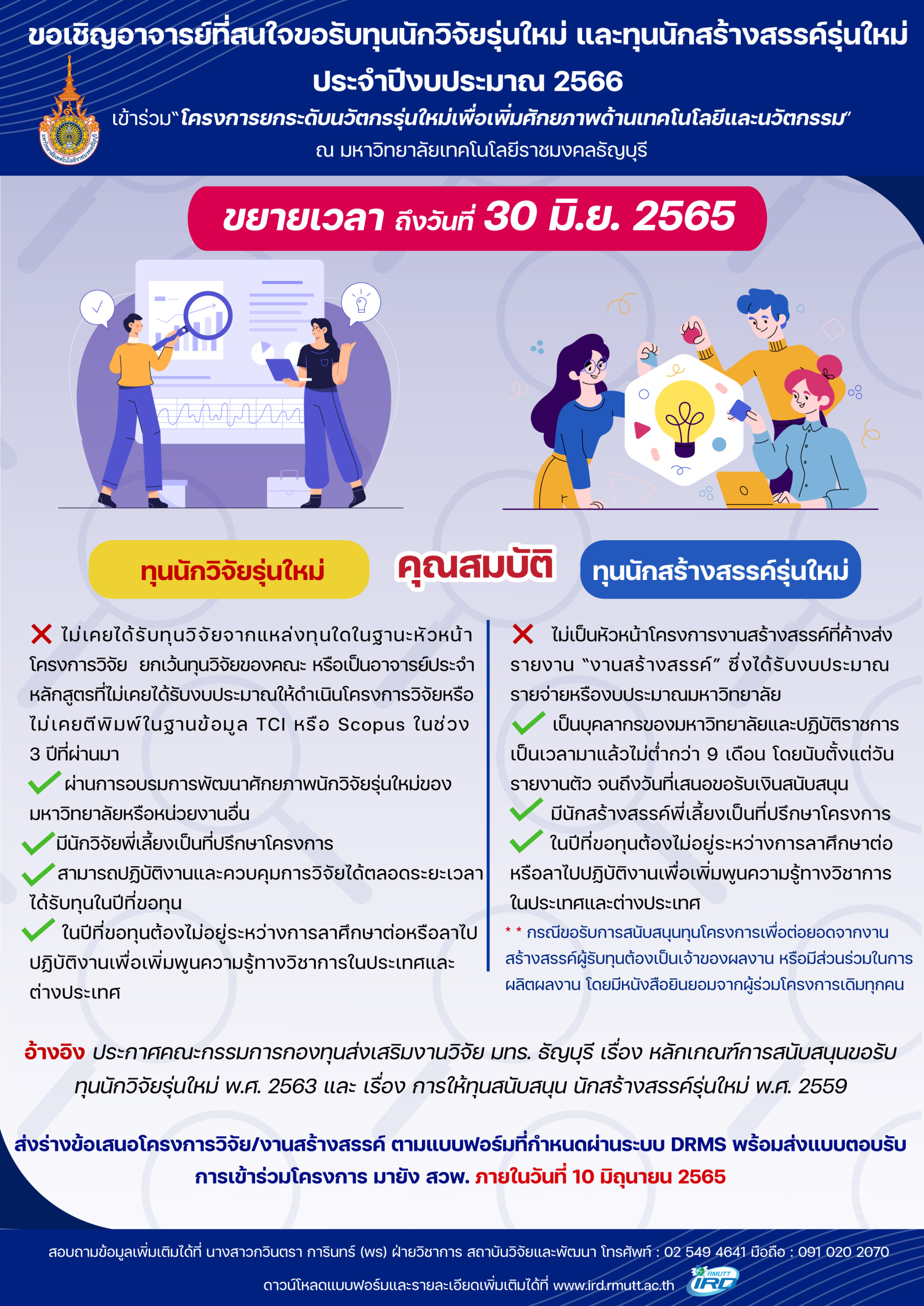 นักวิจัยรุ่นใหม่/นักสร้างสรรค์