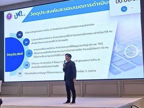 สวพ. มทร.ธัญบุรี ร่วมนำเสนอรายงานความก้าวหน้า โครงการพัฒนาบุคลากรสมรรถนะสูง