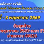 เปิดรับข้อเสนอโครงการ (Fundamental fund) งบประมาณด้าน ววน. ปี 2571