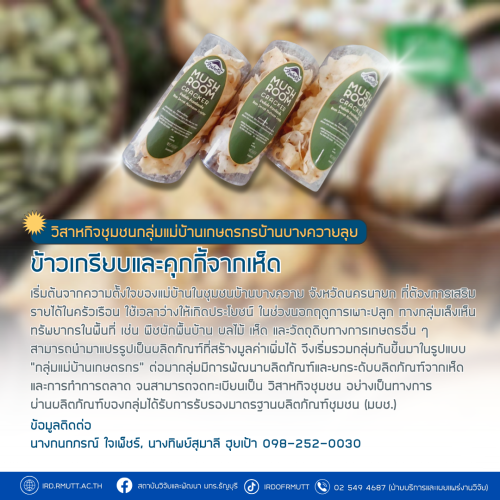 วิสาหกิจชุมชนกลุ่มแม่บ้านเกษตรกรบ้านบางควายลุย