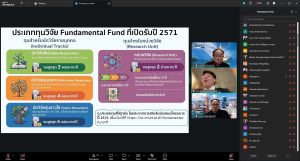 การประชุมชี้แจงแนวทางการจัดทำข้อเสนอโครงการทุน FF ประจำปี 2571