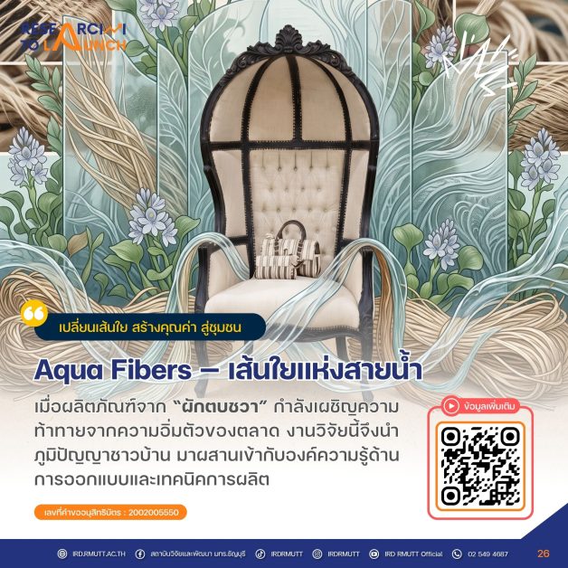 Aqua Fibers — เส้นใยแห่งสายน้ำ เปลี่ยนผักตบชวาให้เป็นโอกาสใหม่ของชุมชน